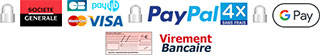 Modes de paiements de la boutique en ligne de Jean Pélissier.